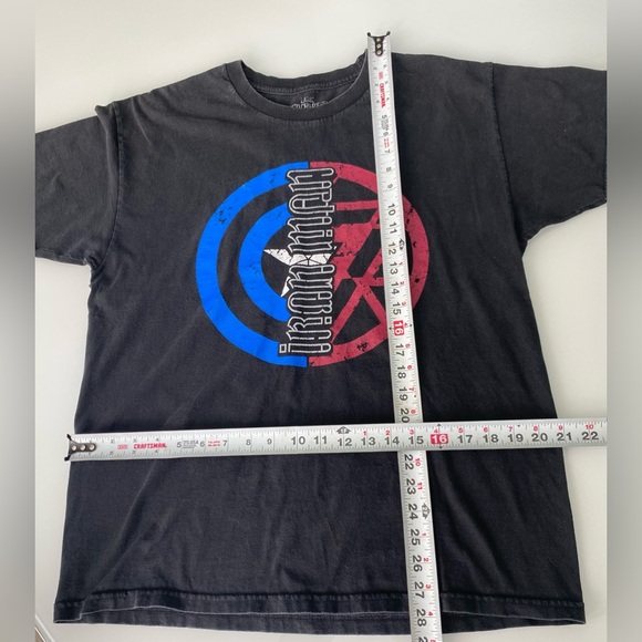 IRONMAN & CAPTAIN AMERICA Rare Vintage Dual Shield Logo Marvel Avengers t-shirt - Picture 6 of 8